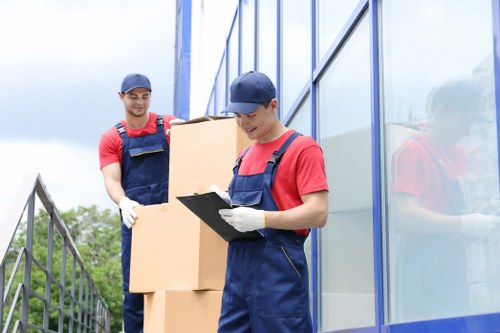 House removalists in Camdentown packing and preparing household items for transport
