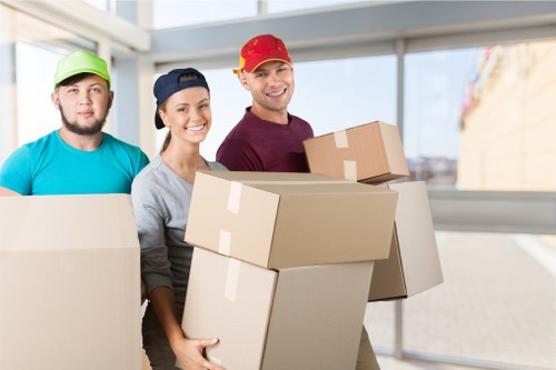 Boxes and furniture prepared for a home move in Camdentown