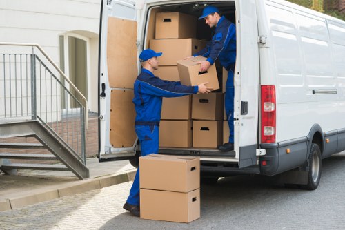 Loading furniture into a removal van for a Camdentown property move