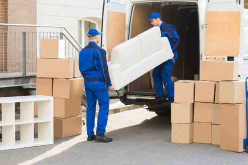 Furniture being carefully loaded for same day removals in Camdentown