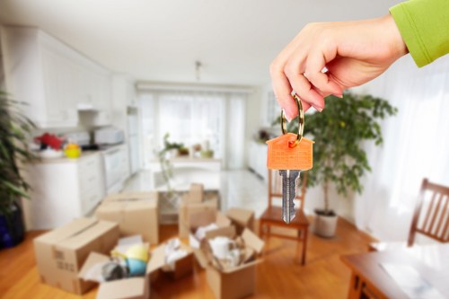 Professional movers handling boxes during a same day relocation in Camdentown