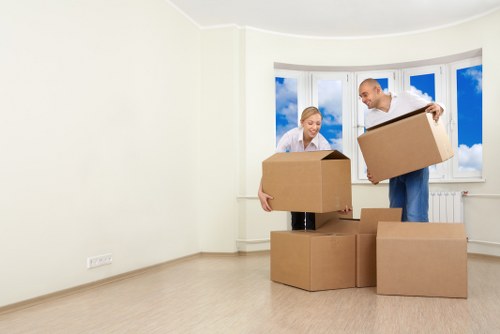 Packing and organizing belongings for a local van move