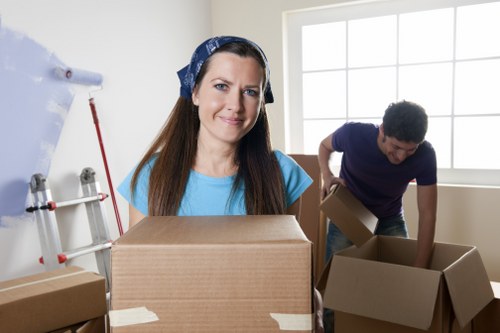 Packed moving boxes prepared for house removals in Camdentown