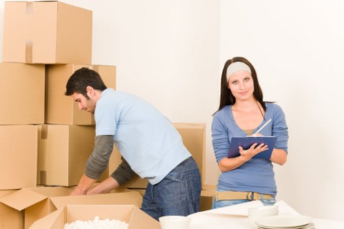 Apartment furniture being carefully loaded for a Camdentown move