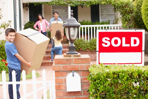 Packed household items ready for a local move in Camdentown